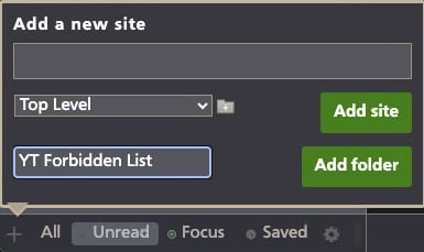 youtube unsubscribing me newsblur